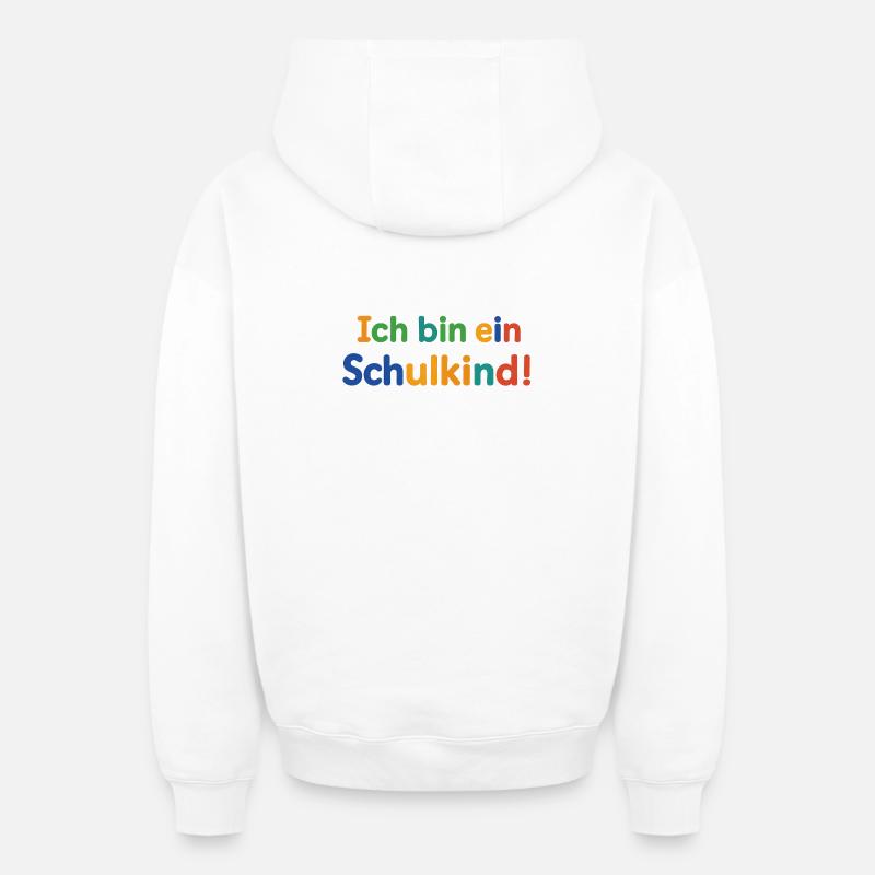 Ich bin ein Schulkind!  - Oversized Heavyweight Unisex Zip Hoodie - Weiß
