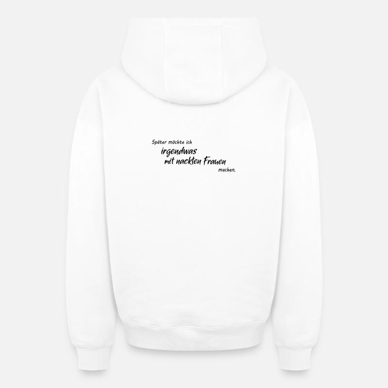 Femmes nues - Sweat à capuche unisexe zippé oversize épais SPREAD - blanc