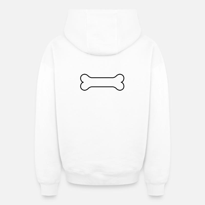 Os de chien - Sweat à capuche unisexe zippé oversize épais SPREAD - blanc