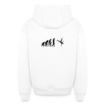 Geschenkidee für eine Dance-Fanin mit Hip-Hop-Tanz - Oversized Heavyweight Unisex Zip Hoodie - Weiß - Hinten - AI Model Male 178 light (178cm)