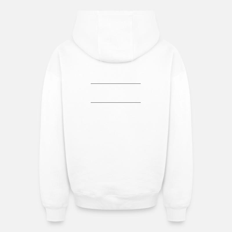 Traits de ligne - Sweat à capuche unisexe zippé oversize épais SPREAD - blanc