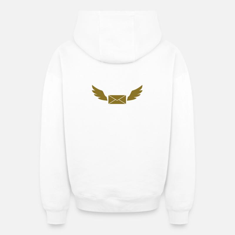 Postman / Briefträger / Postier - Sweat à capuche unisexe zippé oversize épais SPREAD - blanc