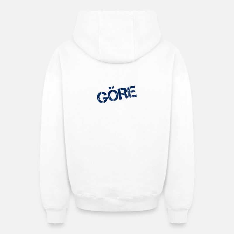MÔME - Sweat à capuche unisexe zippé oversize épais SPREAD - blanc
