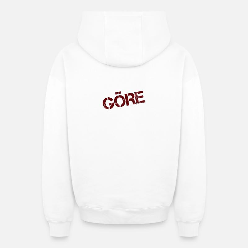 MÔME - Sweat à capuche unisexe zippé oversize épais SPREAD - blanc