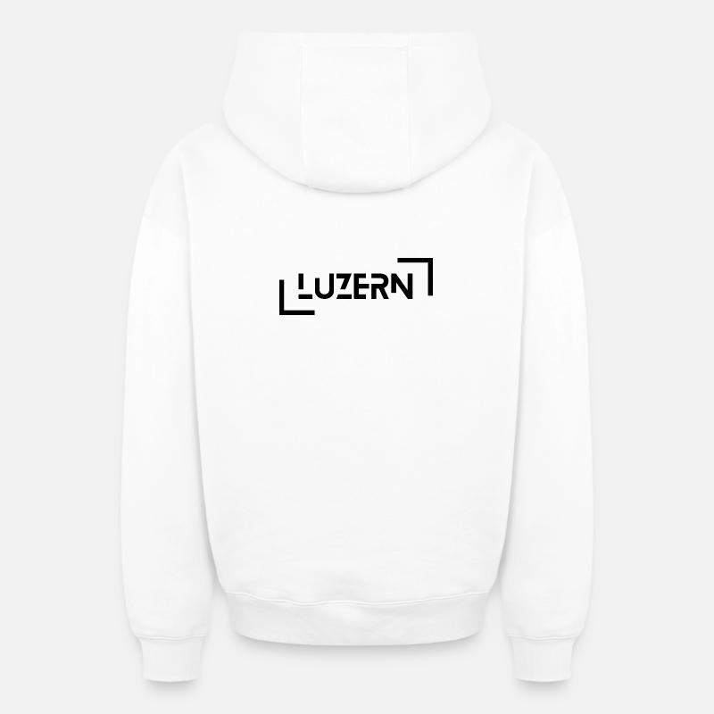 Luzerne - Sweat à capuche unisexe zippé oversize épais SPREAD - blanc