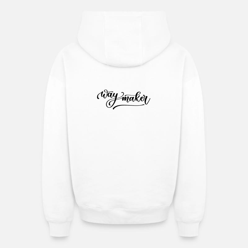 faiseur de chemins - Sweat à capuche unisexe zippé oversize épais SPREAD - blanc