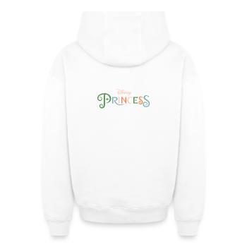 Disney Prinzessinnen Schriftzug Mit Logo - Oversized Heavyweight Unisex Zip Hoodie - Weiß - Hinten - AI Model Male 178 light (178cm)
