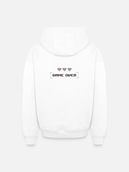 Fin du jeu - Fin du jeu - Sweat à capuche unisexe zippé oversize épais SPREAD - blanc