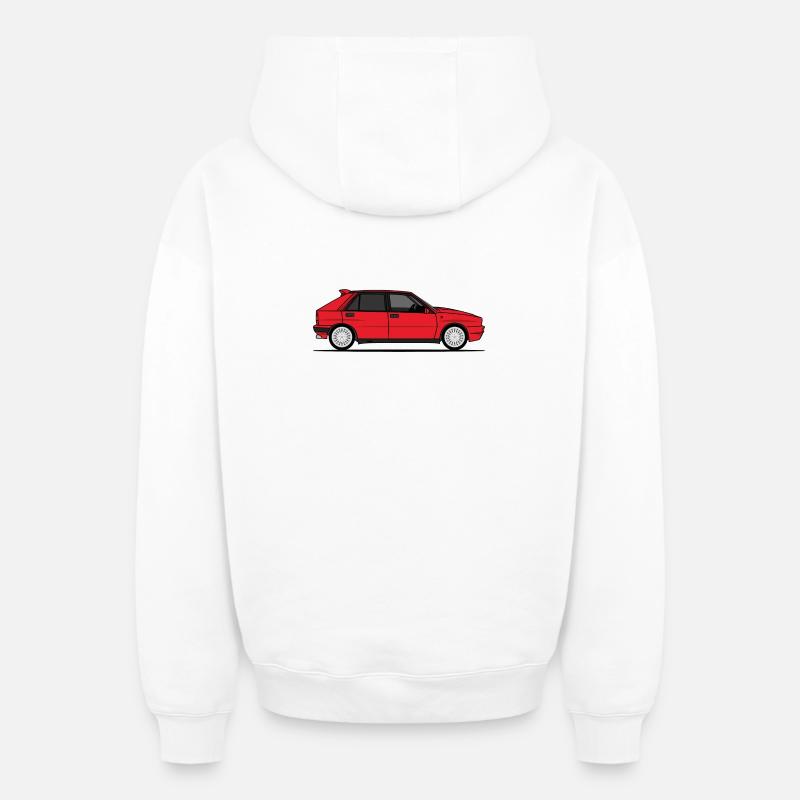 Delta Red - Sweat à capuche unisexe zippé oversize épais SPREAD - blanc