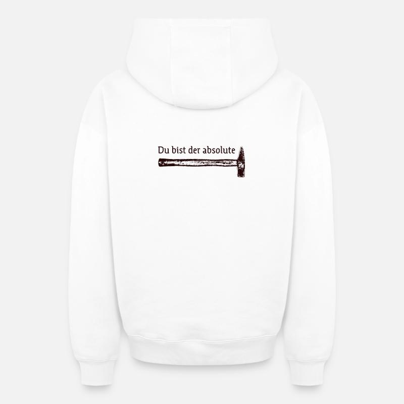 Vous êtes absolument génial - Sweat à capuche unisexe zippé oversize épais SPREAD - blanc