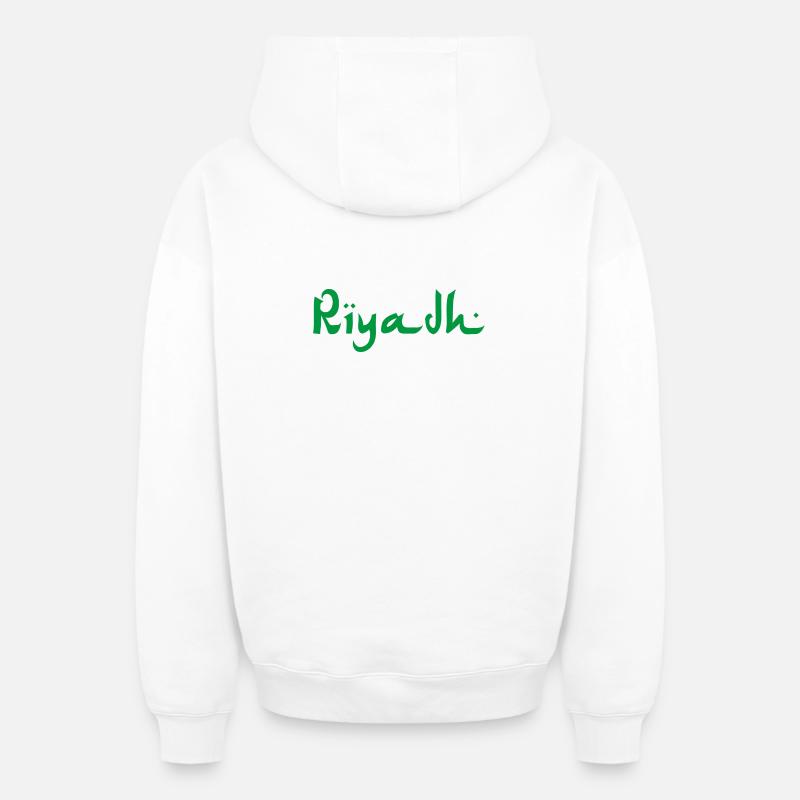 Riyad - Sweat à capuche unisexe zippé oversize épais SPREAD - blanc