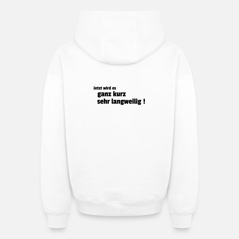 ennuyeux - Sweat à capuche unisexe zippé oversize épais SPREAD - blanc