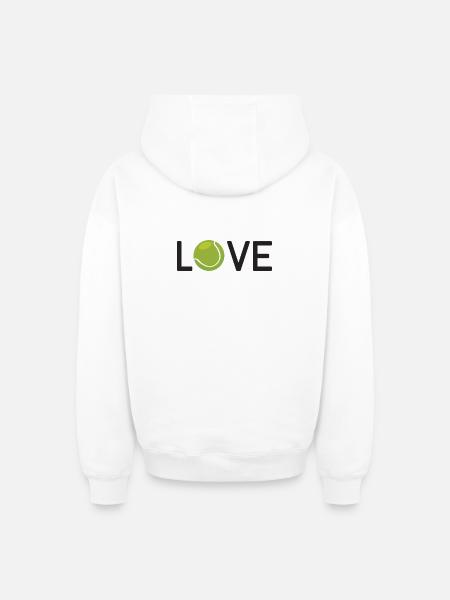 Tennis-Liebhaber - Oversized Heavyweight Unisex Zip Hoodie - Weiß