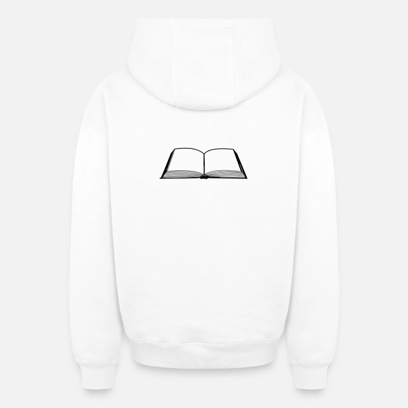 Livre vide - Sweat à capuche unisexe zippé oversize épais SPREAD - blanc