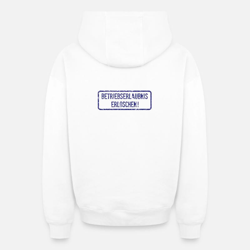 Licence d’exploitation expirée ! - Sweat à capuche unisexe zippé oversize épais SPREAD - blanc