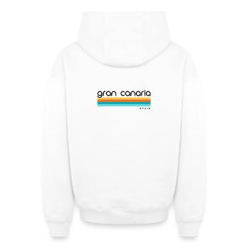 Gran Canaria - Spain - Spain - España - Canary Islands - Oversized Heavyweight Unisex Zip Hoodie - white - Back - AI Model Male 178 light (178cm)
