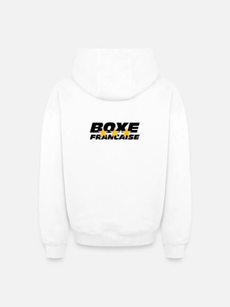 Boxen Francaise - Oversized Heavyweight Unisex Zip Hoodie - Weiß