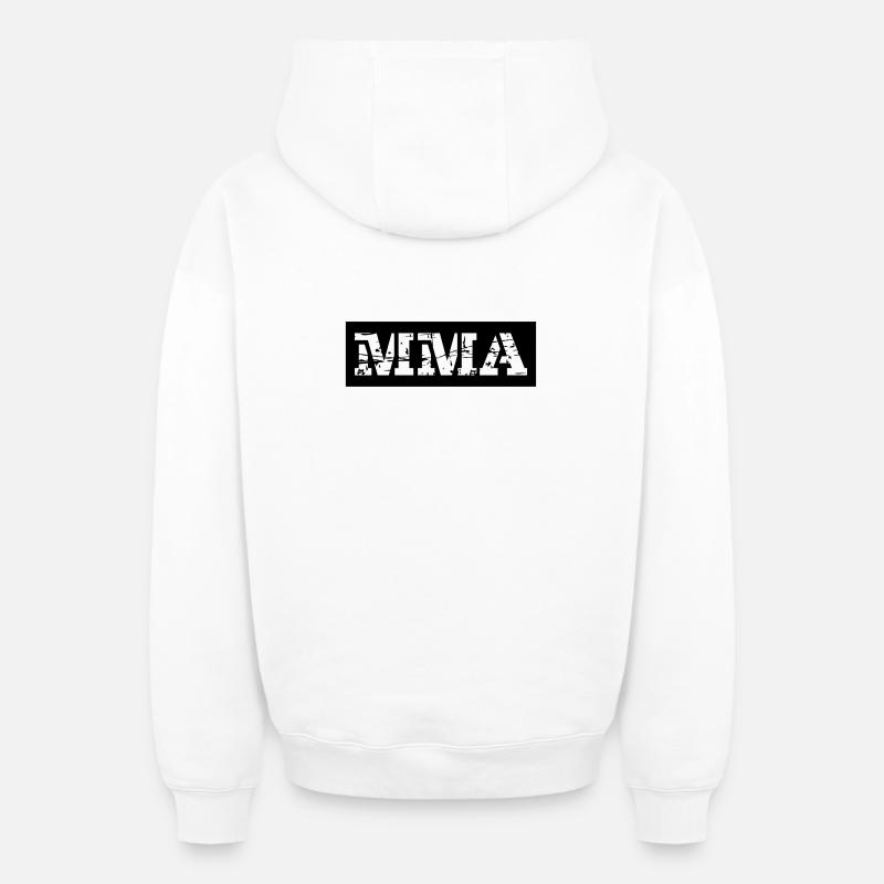 Le MMA - Sweat à capuche unisexe zippé oversize épais SPREAD - blanc