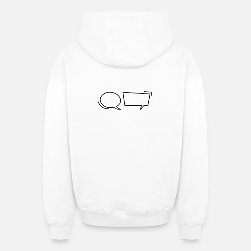 Comic Sprechblasen - Oversized Heavyweight Unisex Zip Hoodie - Weiß