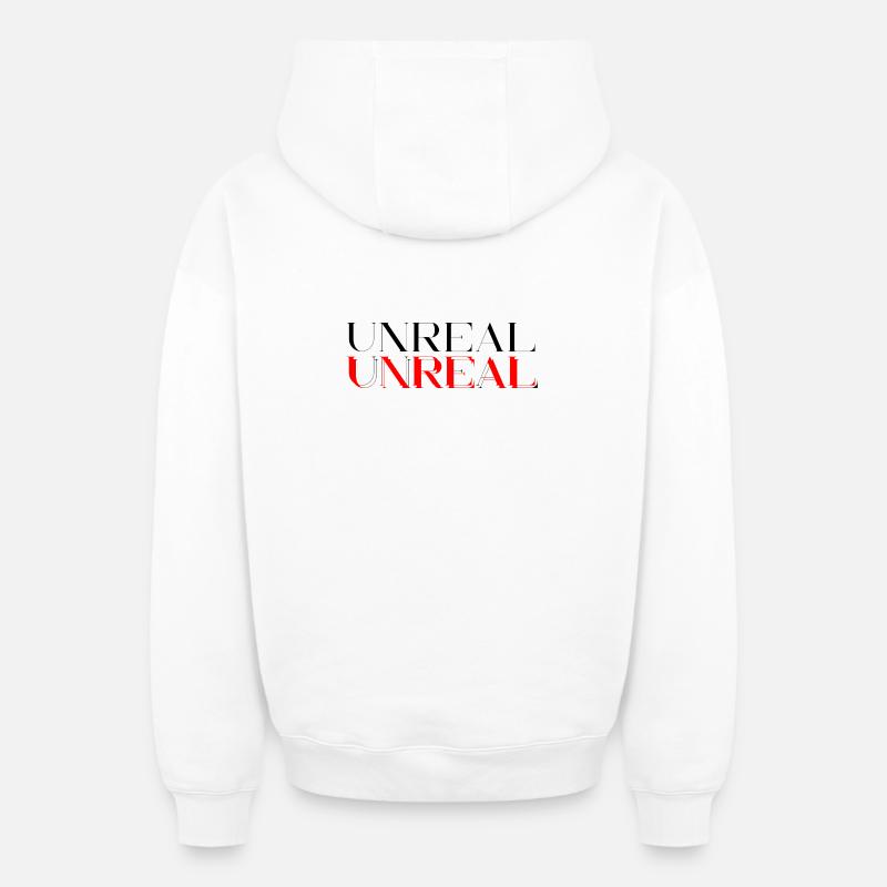 Incroyable - Sweat à capuche unisexe zippé oversize épais SPREAD - blanc