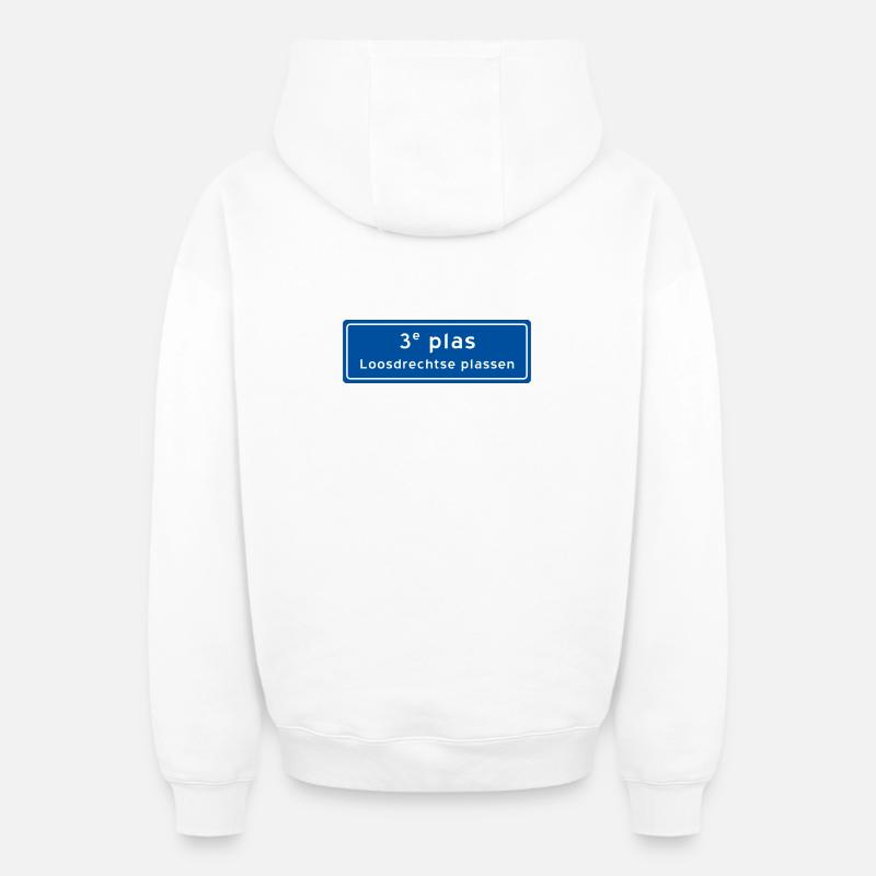 Loosdrechtse plassen 3rd plas - Oversized Heavyweight Unisex Zip Hoodie - Weiß