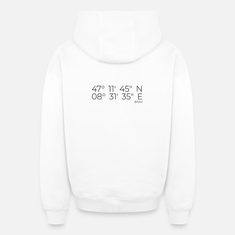 Coordonnées Baar - Sweat à capuche unisexe zippé oversize épais SPREAD - blanc