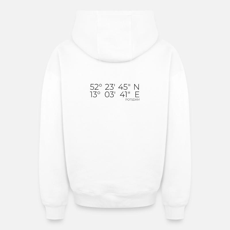 Coordonnées Potsdam - Sweat à capuche unisexe zippé oversize épais SPREAD - blanc