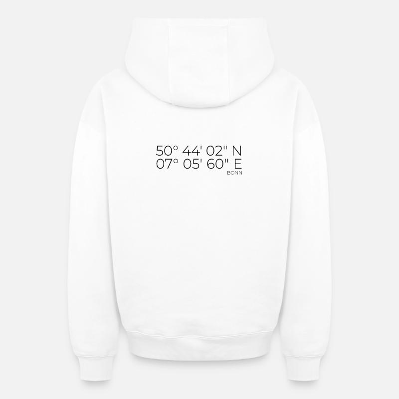 Coordonnées Bonn - Sweat à capuche unisexe zippé oversize épais SPREAD - blanc