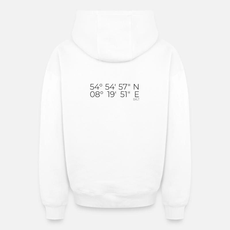coordonnées Sylt - Sweat à capuche unisexe zippé oversize épais SPREAD - blanc
