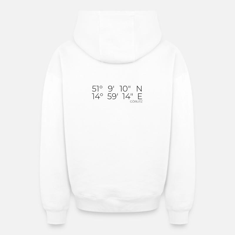 coordonnées Görlitz - Sweat à capuche unisexe zippé oversize épais SPREAD - blanc