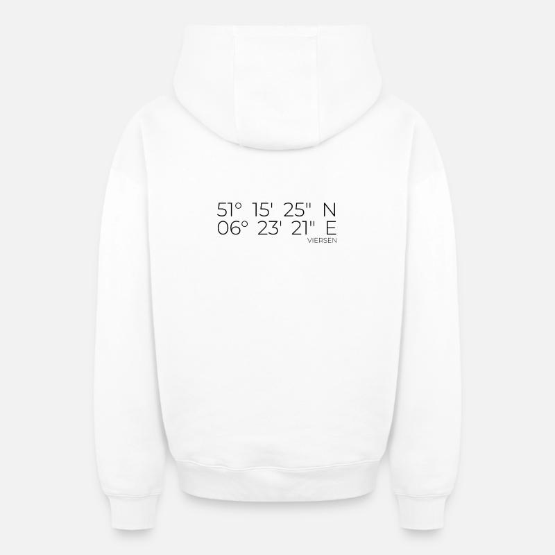 Coordonnées Viersen - Sweat à capuche unisexe zippé oversize épais SPREAD - blanc