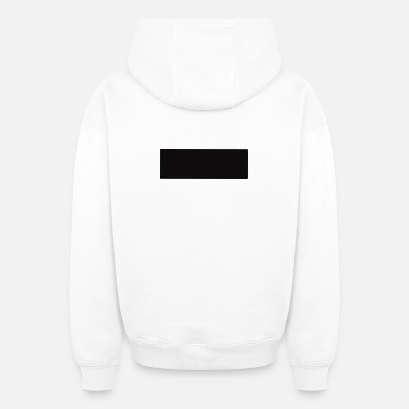 Abstract rectangle in black - Oversized Heavyweight Unisex Zip Hoodie - white