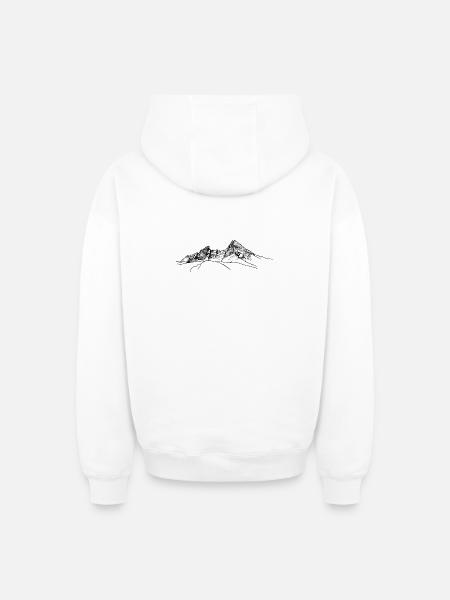 watzmann, Berchtesgaden, Bavarian Alps, Mountain - Oversized Heavyweight Unisex Zip Hoodie - white