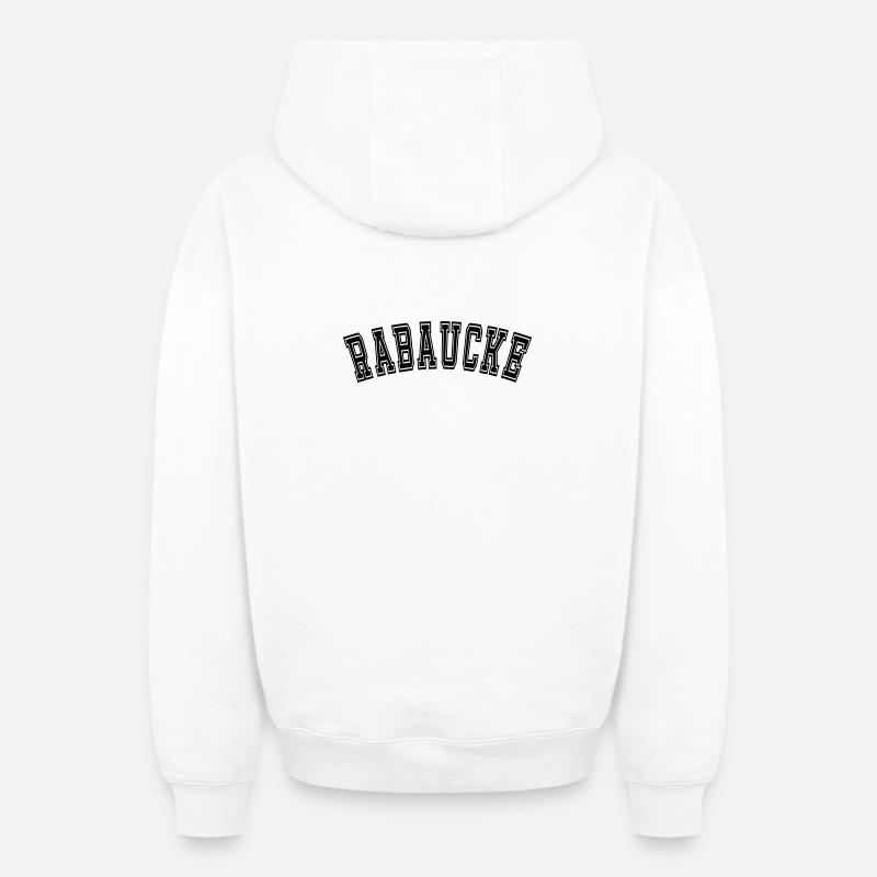 Rabaucke Lausbube - Sweat à capuche unisexe zippé oversize épais SPREAD - blanc