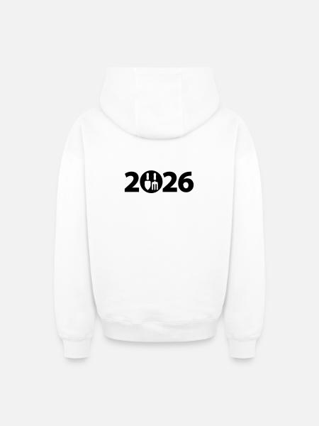 Gärtner 2026, Gartenbau 2026 - Oversized Heavyweight Unisex Zip Hoodie - Weiß