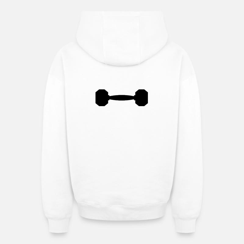 Haltère - Sweat à capuche unisexe zippé oversize épais SPREAD - blanc