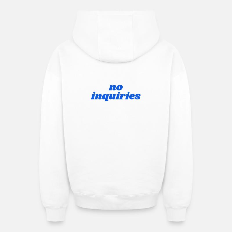 Aucune demande - Sweat à capuche unisexe zippé oversize épais SPREAD - blanc