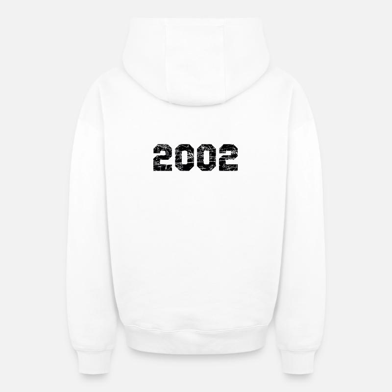 2002 - Sweat à capuche unisexe zippé oversize épais SPREAD - blanc