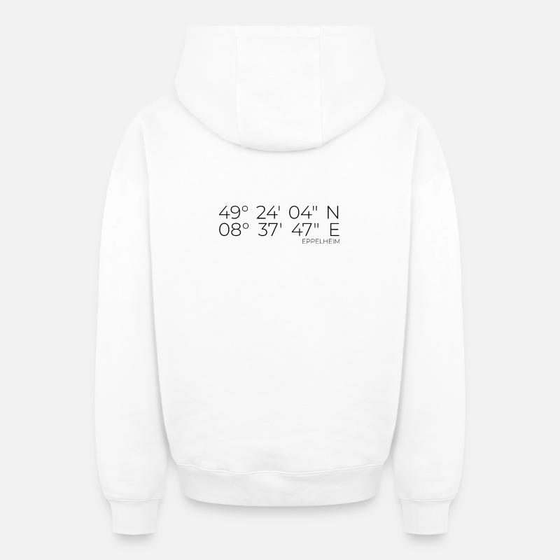 Coordonnées Eppelheim - Sweat à capuche unisexe zippé oversize épais SPREAD - blanc