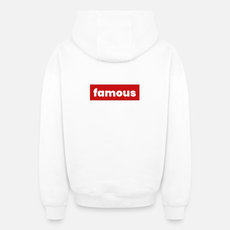 Célèbre - Sweat à capuche unisexe zippé oversize épais SPREAD - blanc