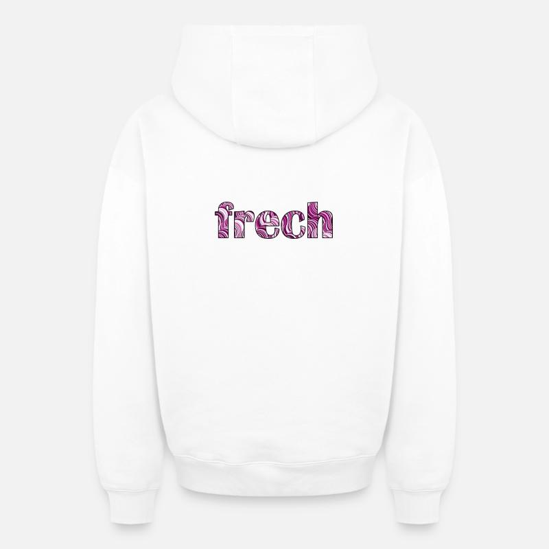 Impudent - Sweat à capuche unisexe zippé oversize épais SPREAD - blanc
