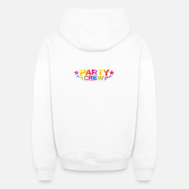 Équipe de fête - Sweat à capuche unisexe zippé oversize épais SPREAD - blanc