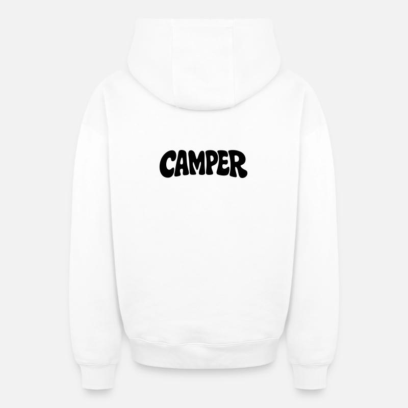 Campeur - Sweat à capuche unisexe zippé oversize épais SPREAD - blanc
