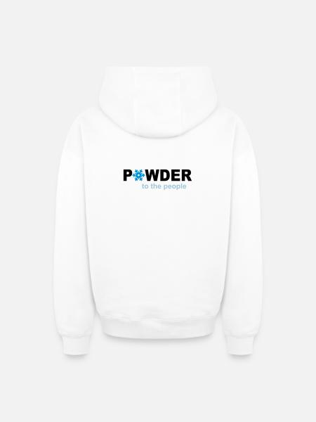 snow - Oversized Heavyweight Unisex Zip Hoodie - white