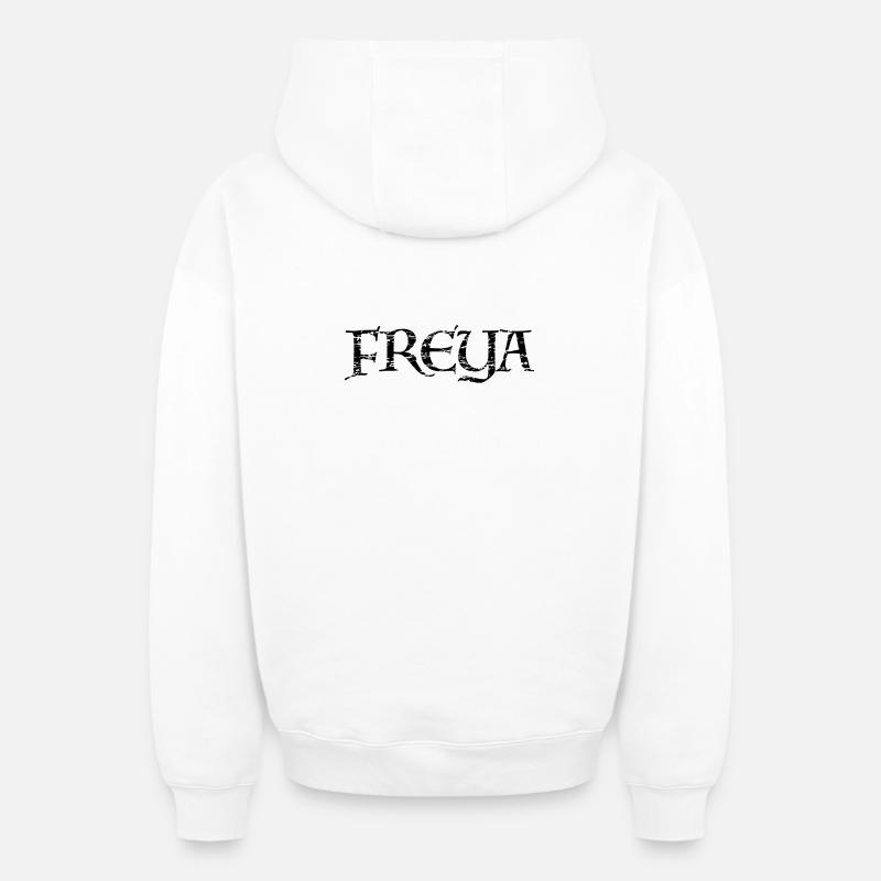 Freya - Sweat à capuche unisexe zippé oversize épais SPREAD - blanc