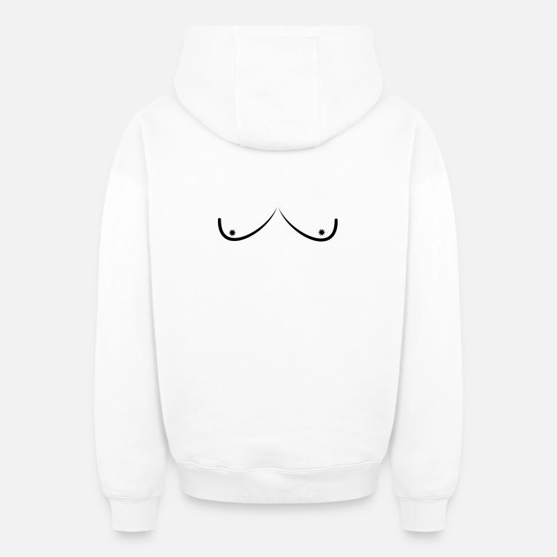 Tittis - Sweat à capuche unisexe zippé oversize épais SPREAD - blanc