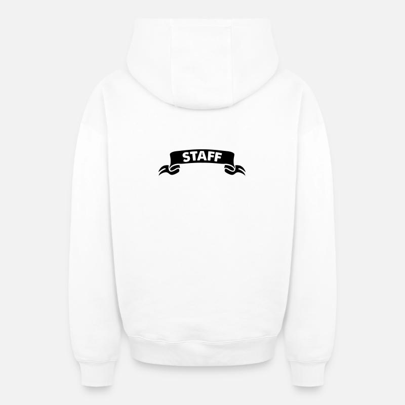Personnel - Sweat à capuche unisexe zippé oversize épais SPREAD - blanc