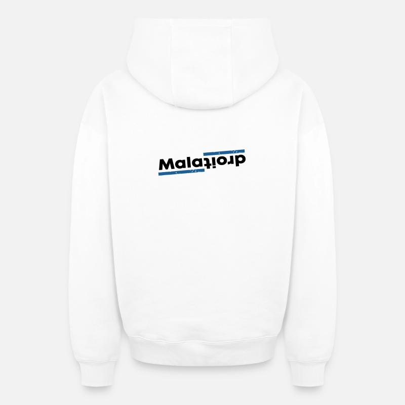 Maladroit - Sweat à capuche unisexe zippé oversize épais SPREAD - blanc