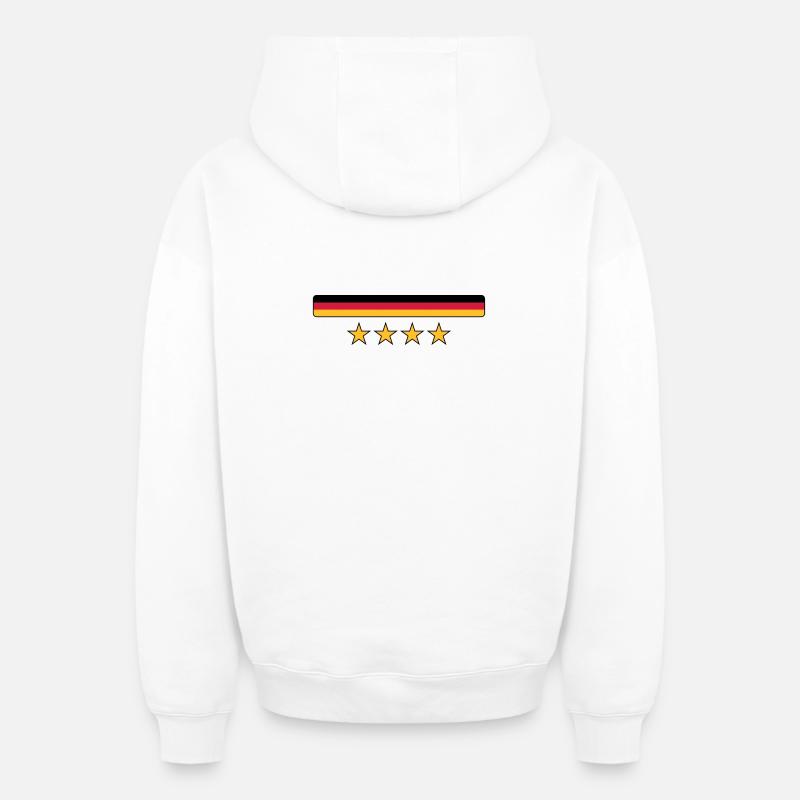 Deutschland - Sweat à capuche unisexe zippé oversize épais SPREAD - blanc