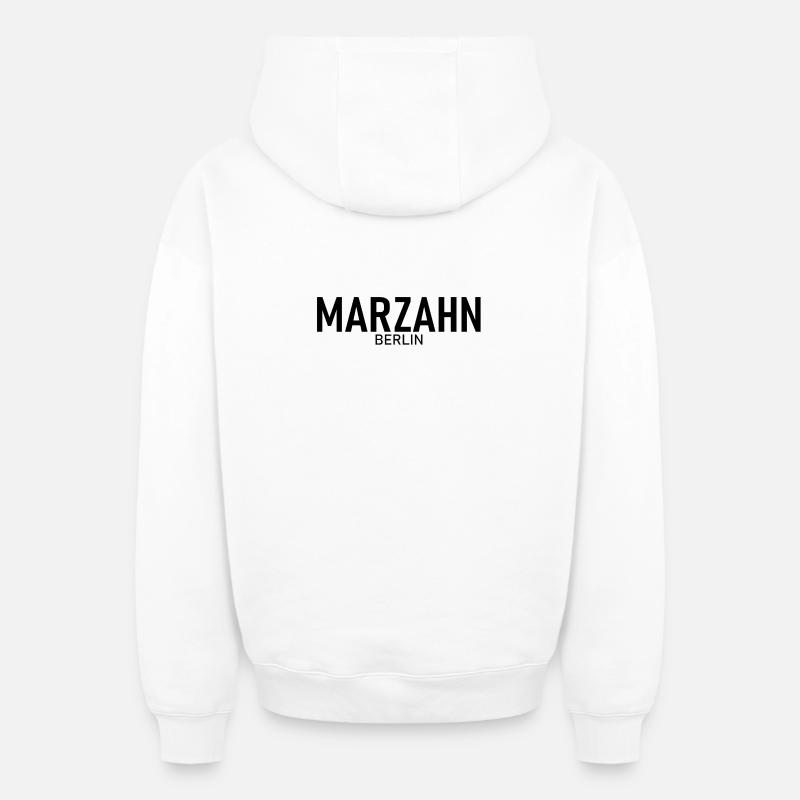Marzahn - Berlin - Quartier - Allemagne - Sweat à capuche unisexe zippé oversize épais SPREAD - blanc